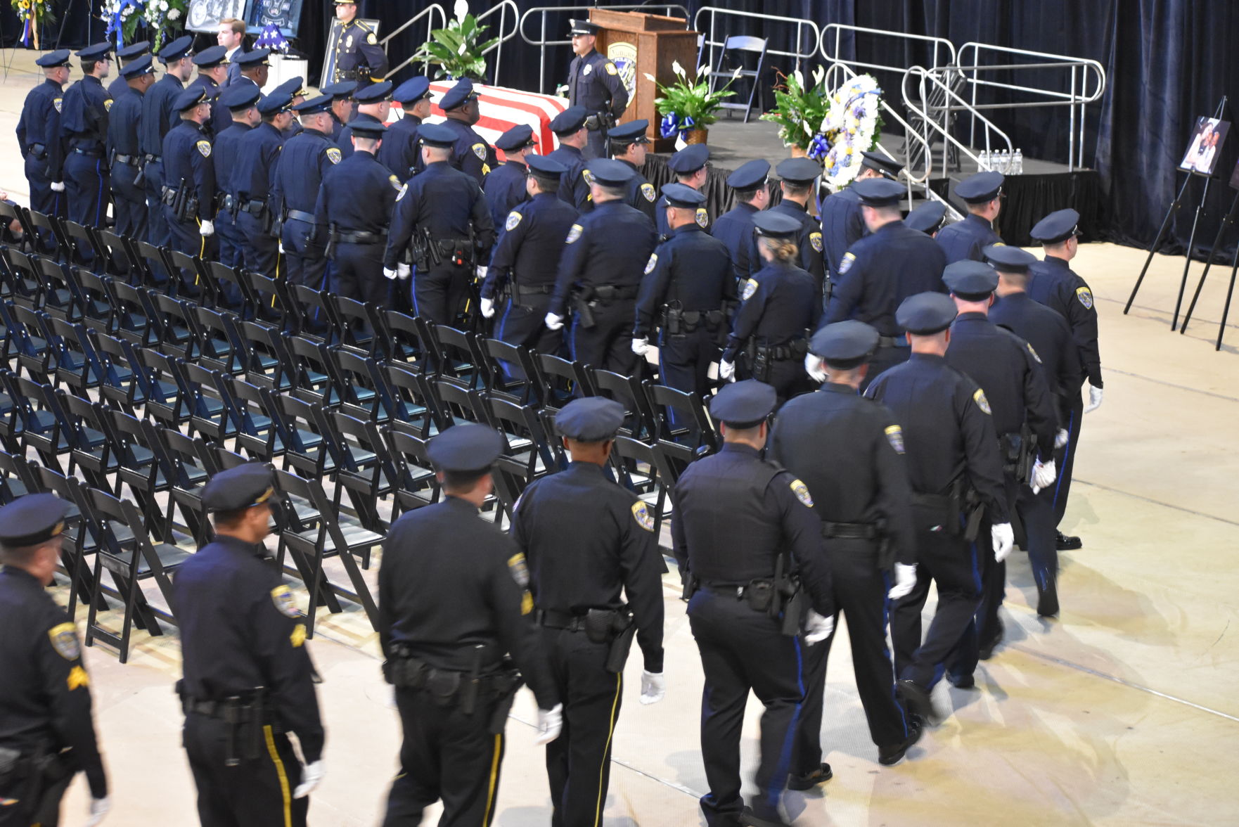 Funeral service for officer William Buechner